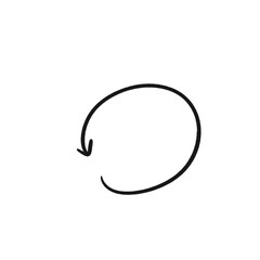 Clockwise Hand Drawn Arrow Loop