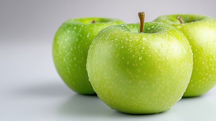 Fresh green apples symbolize health and vitality with their crisp allure