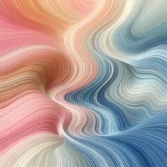 A modern abstract background featuring pastel color streaks with soft edges flowing horizontally in a smooth wavy motion