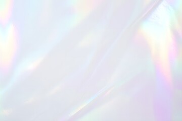 Iridescent White Background with Rainbow Light Effects - Abstract Texture