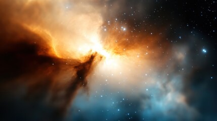 Obraz premium Mesmerizing reflection of the witch head nebula captured through a telescope