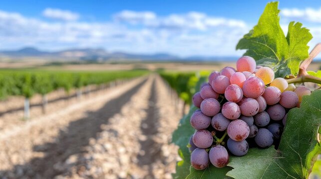 Harvesting ripe grapes in Samaniego, La Rioja Alavesa vineyard - Powered by Adobe