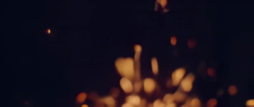 Abstract golden sparks