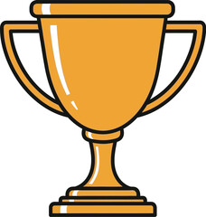 Gold Trophy Icon Symbolizing Success and Achievement