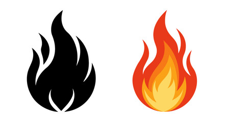 Set of fire. set of fire flames. fire flames set. Fire icon collection. Fire flame symbol. Bonfire silhouette logotype. fire icon vector illustration.