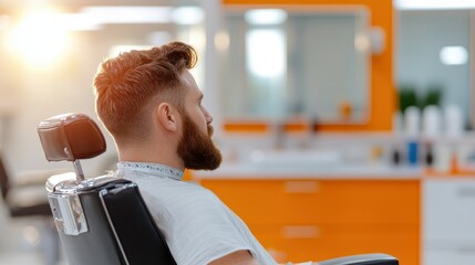 Barber sharpens skills on man during warm retro barbershop experience