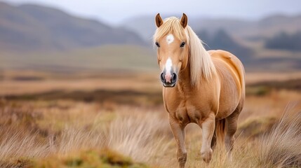 Fototapeta premium Majestic Icelandic horse exploring the rugged landscapes of Iceland