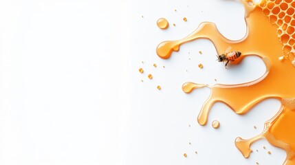Sweet nectar moments with bees and organic honey delight