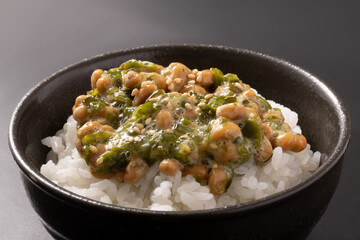 めかぶ納豆　ご飯