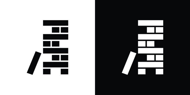 Wooden block icon vector, filled flat sign, solid pictogram. Symbol, logo illustration.