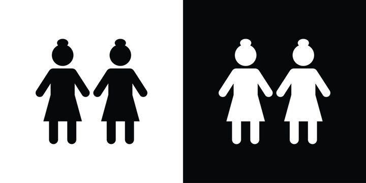 Twin icon vector, filled flat sign, solid pictogram. Symbol, logo illustration.