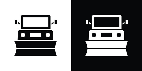 Snowplow icon vector, filled flat sign, solid pictogram. Symbol, logo illustration.