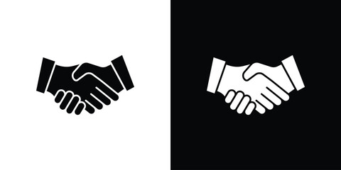Shake hands icon vector, filled flat sign, solid pictogram. Symbol, logo illustration.