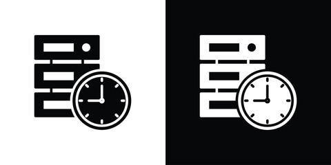 Real time data icon vector, filled flat sign, solid pictogram. Symbol, logo illustration.