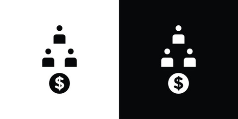 Ponzi scheme icon vector, filled flat sign, solid pictogram. Symbol, logo illustration.