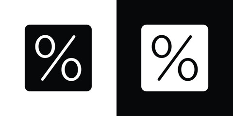 Percent icon vector, filled flat sign, solid pictogram. Symbol, logo illustration.