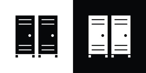 Locker icon vector, filled flat sign, solid pictogram. Symbol, logo illustration.