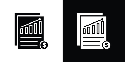 Income statement icon vector, filled flat sign, solid pictogram. Symbol, logo illustration.