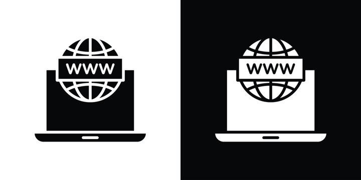 Domain icon vector, filled flat sign, solid pictogram. Symbol, logo illustration.