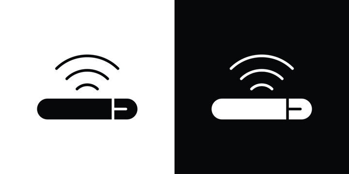 Dog microchip icon vector, filled flat sign, solid pictogram. Symbol, logo illustration.