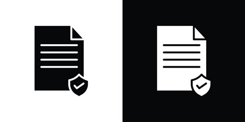 Contract coverage icon vector, filled flat sign, solid pictogram. Symbol, logo illustration.