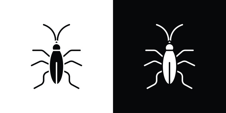 Cockroach icon vector, filled flat sign, solid pictogram. Symbol, logo illustration.