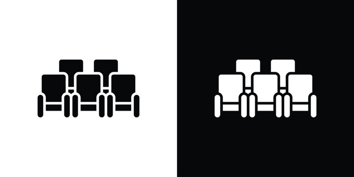 Cinema seat icon vector, filled flat sign, solid pictogram. Symbol, logo illustration.