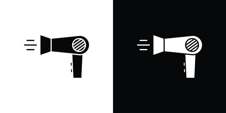 Blow dryer icon vector, filled flat sign, solid pictogram. Symbol, logo illustration.