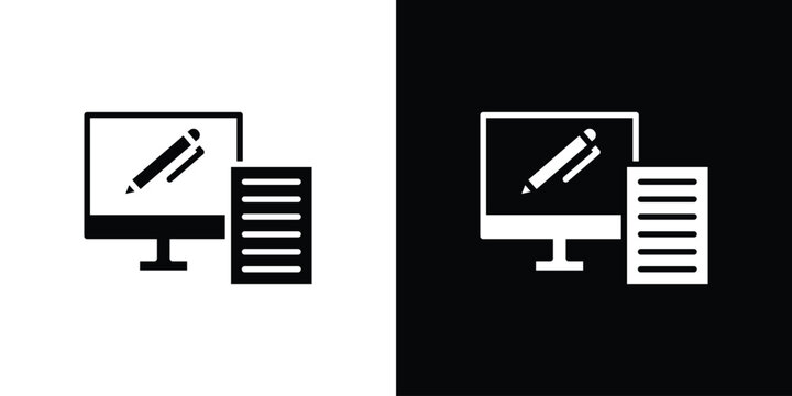 Blended learning icon vector, filled flat sign, solid pictogram. Symbol, logo illustration.