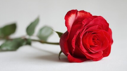 Fototapeta premium Red rose isolated on white background
