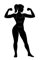 silhouette of a girl gym