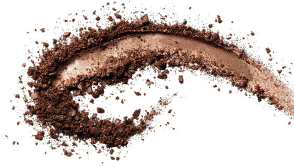Close-up of a swirled brown eyeshadow