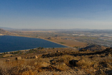 Lake Perris California on a sunny summer day