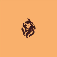 Lion flame logo in bold and fierce silhouette illustration.