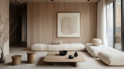 Minimalist Living Room, Scandinavian Interior Design, Cozy Home Decor