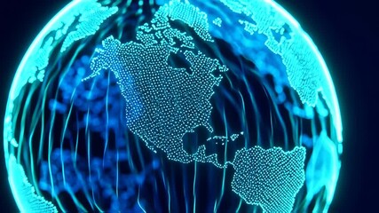 Digital globe north america graphic - Powered by Adobe