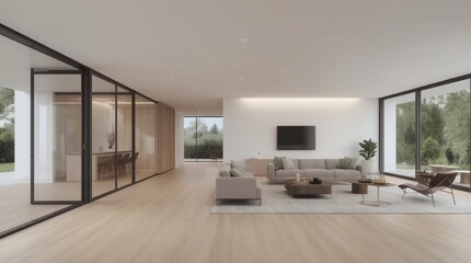 living room with white sofa and on sea view background,Idea of family vacation - warm timber interior design, architecture