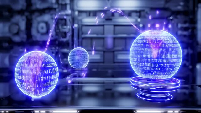 Digital spheres holographic projection