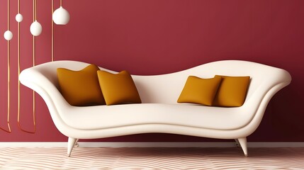 Minimalist Orange Cream Abstract