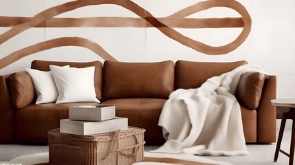 Abstract Curves, Burnt Orange