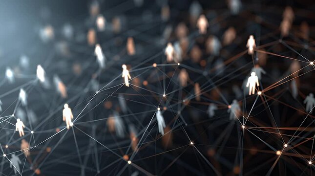 Abstract network of interconnected people