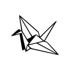 peace symbol origami crane design