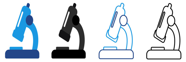 Microscope icon is a fundamental tool in scientific research for new discoveries and in education to observe cells, fungi, micro bacteria etc.	
