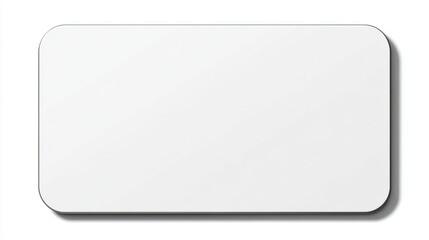 Blank Rectangle: A simple, minimalist rectangle with softly rounded corners and a subtle shadow, ideal for text and design elements.