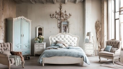 Elegant Rustic Bedroom Interior Design With Antique Furniture