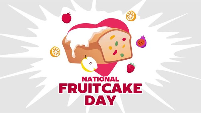 National Fruitcake Day with delicious fruitcake
