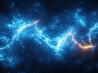 Cosmic energy bursts in vibrant blues and golds