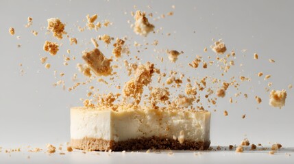 Fototapeta premium cheesecake with levitat topping