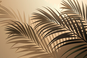 Obraz premium Abstract Palm Leaves in Warm Tones