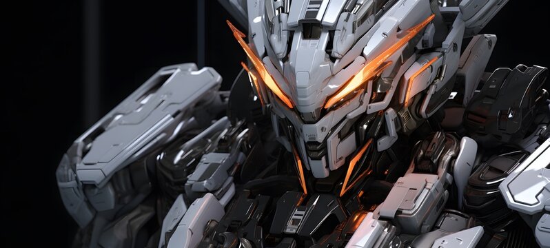 gundam Wireframe, highly detailed,ai generative